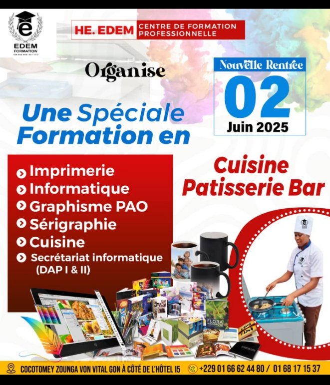Pour des métiers d’avenir, la rentrée démarre le 02 juin 2025 à HE.EDEM Formation de Cocotomey